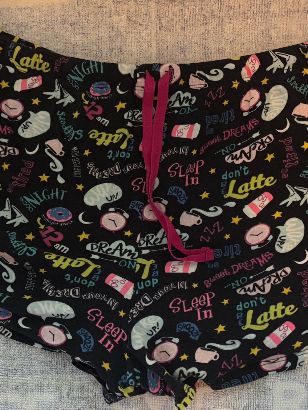 Secret Treasures Sleepwear | 2X - 2XG Plus Size Black Graphic Pajama Shorts